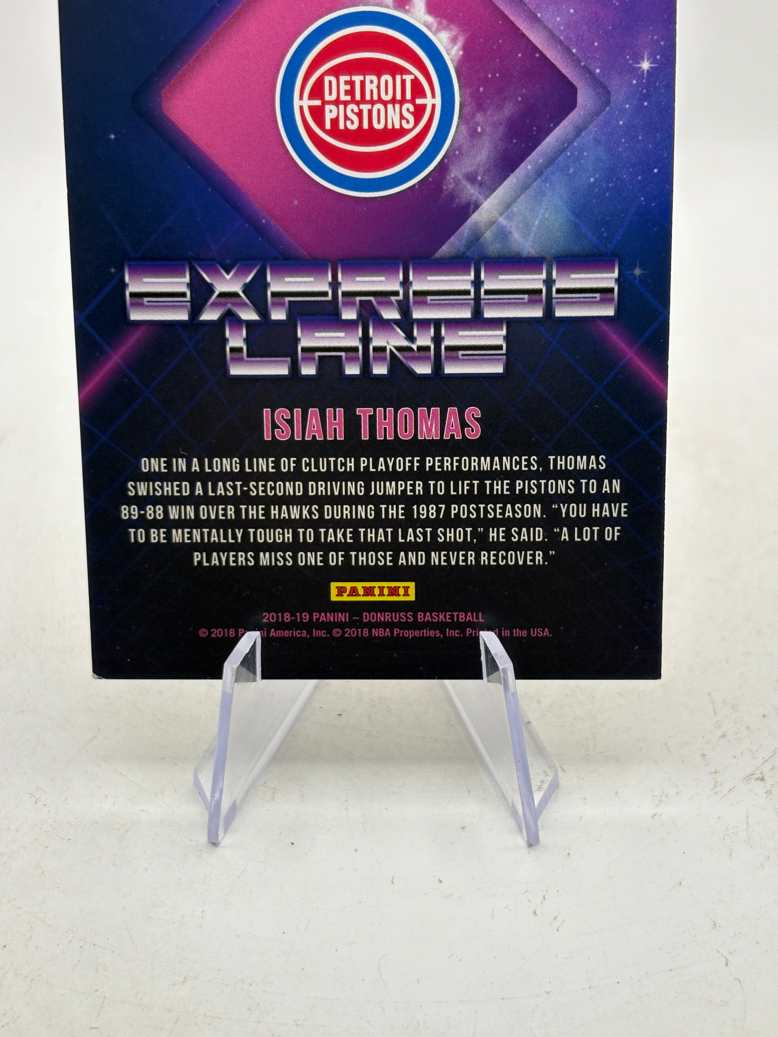 2018-19 Panini Donruss Basketball #2 Isiah Thomas Express Lane Yellow 13/25